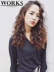 カーリーヘアスパイラルパーマ