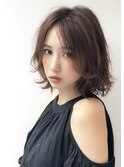 《Agu hair 妹尾》大人可愛い色っぽロブ 小顔 無造作
