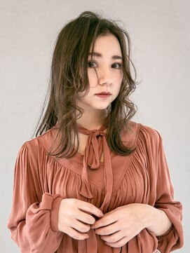 アース 三軒茶屋店(HAIR&MAKE EARTH) 三軒茶屋_レディース_セミロング_ブラウン_ベージュ_コテ巻き_