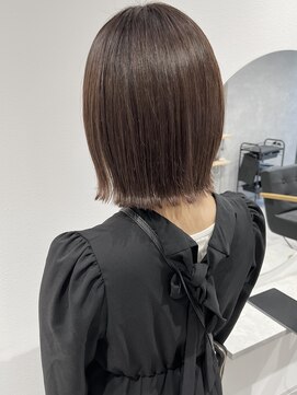 ラミエバイメルト 下北沢(lamie by melt) 村上/切りっぱなしボブベージュ透明感カラー大人かわいい暗髪