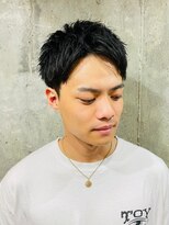アルフレッド 瑞穂店(alfRed) ショートスタイル　アップバング　束感　黒髪