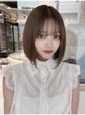 ★ミディアムヘア暗めカラーグランマッシュデザインカラー艶髪★