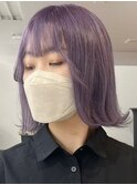 アメジストパープル[新宿駅/グレーベージュ/レイヤーロング]
