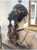 【ヘアアレンジ】タイトポニー編み込みアレンジ♪