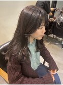 レイヤーミディアム　ブラウンベージュ　大人ボブ