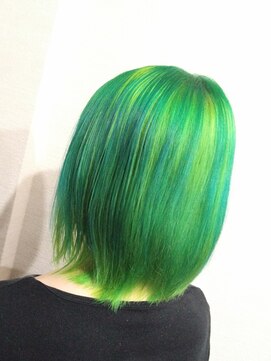 ヘアーアンドアイラッシュ チェイン(HAIR&EYELASH CHAIN) アンブレラカラー　グリーン×ライム