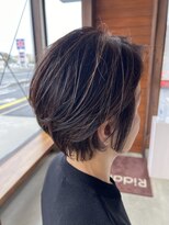 リドル ヘアー 駒生店(Riddle HAIR)&nbsp;ショートボブ、ハイライトスタイル
