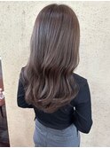 透明感シアーブラウンセミロング