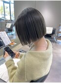 ぷつっとミニボブとオリーブグレージュ
