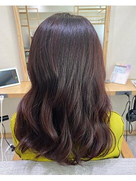 スピンヘア SOCOLA塚口店(Spin hair) 大人可愛いナチュラルワインレッド
