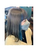 フェイスフレーミングブルーカラー