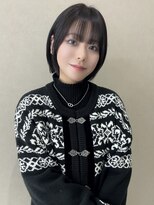 ミリ 奈良店(mm)&nbsp;切りっぱなしボブ/近鉄奈良/学割/タッセルボブ/髪質改善/暗髪