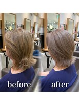 ステラバイケンジ(STELLA by KENJE)&nbsp;白髪ぼかし細めハイライト30代40代50代ベージュ