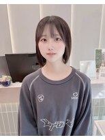 ロンドリゼル 札幌(Lond RiseL) オリーブグレー/前髪/ボブ/マロンベージュ/レイヤーカット/小顔