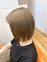 ヘアーブランドジン ティアラ(HAIR BRAND Jin Tiara)&nbsp;ミルクティーベージュ×ボブ【松山美容室】