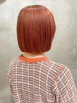 テトヘアー(teto hair)&nbsp;オレンジブラウン　ボブ　ダブルカラー　ブリーチカラー