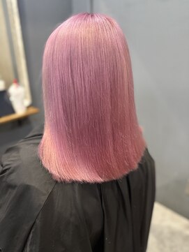 アルノー 博多口店(Arno) 【Arno】ハイトーンピンク/韓国カラー/切りっぱなしボブミディ