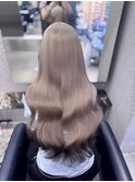 クラゲヘアー/小顔に見せるヘア/ココアベージュ/栄