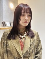 ニール 名古屋 伏見 丸の内(NEELU)&nbsp;【NEELU_misa】ステップカット ボルドーカラー