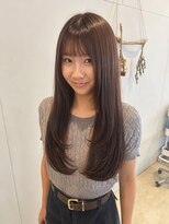 ニナル(Ninal)&nbsp;艶感たっぷりローレイヤーロング × ピンクブラウン