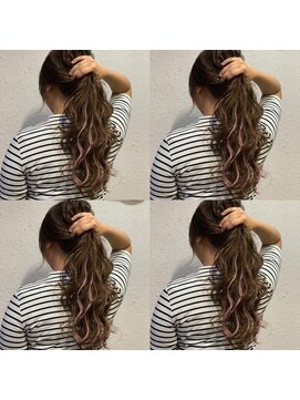 ディー エメ(D-aimer-) ピンクメッシュ入りブラウン