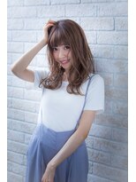 ヘアーアートシフォン 池袋西口店(Hair art chiffon)&nbsp;セミウェットウェーブ暖色系カラーシースルーカラーくすみブルー