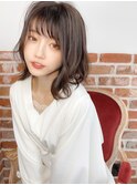 小顔見せひし形シルエットヘア