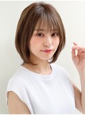 ★ワンカールショコラベージュベビーバングくびれボブルフ