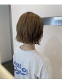 オリーブベージュ×切りっぱなしボブ【竹中慎治】梅田