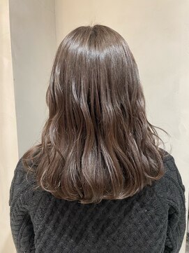 ヘアサロンガリカアオヤマ(hair salon Gallica aoyama) ゆるふわシアーグレージュ/ブリーチなしダブルカラー<青山>