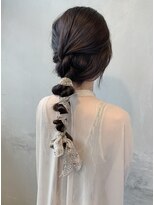 アルウ(Aru)&nbsp;ロープ編み×スカーフアレンジ