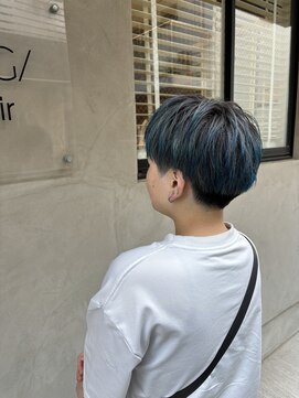 ログスラッシュ(LOG/) グレー×ブルー デザインカラー☆