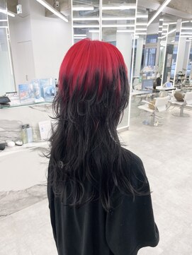 ブラウン(Brown) ロングレイヤー×ルーツカラー