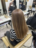 アジールヘア 所沢プロペ通り店(agir hair)&nbsp;ミルクティーベージュ夏レイヤーカットデザインカラー所沢韓国