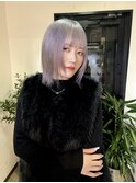 ラベンダーカラー　20代30代　ウルフカットレイヤーカット