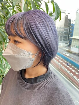 グーフィートーキョー 銀座(Goofy Tokyo) 逆インナーカラー/ラベンダー/バイオレット/ショートボブ/東京