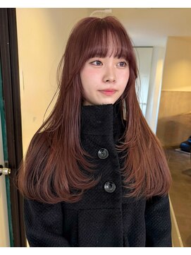 ニコフクオカヘアーメイク(NIKO Fukuoka Hair Make) 結べるレイヤーカット/ピンクブラウン