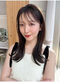 2wayバングでイメチェン！顔まわりレイヤーくびれヘアが人気◎