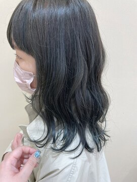 美容室ヒラトヤ 都南店 20代30代40代ブリーチなし大人可愛いゆるふわオリーブグレージュ