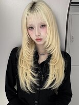 サンドイエナ 横浜店(sand yena)&nbsp;くびレイヤーボブルフネビージュ小顔ワンレンこなれミディ