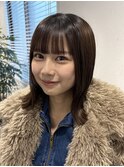ボブ/カット/前髪/ミディアム/切りっぱなし/青葉台