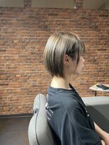 ミルスク(MIRSK.) ショート×縮毛矯正×マロンベージュ(ブリーチ履歴あり)