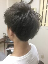 ファシオ ヘア デザイン(faccio hair design) メンズショート×アッシュ×ゆるパーマ