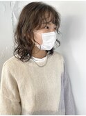 【三ツ井純】ダメージレス柔らかいニュアンスパーマベージュ