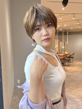 ジアン バイ ミルボン NU茶屋町+(GIEN by milbon) 大人エアリーショートボブ/シースルーバング/前下がり/似合わせ