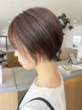 フープヘアー(HOOP.HAIR) ショートヘア 透明感ベージュカラー