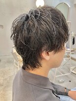 ロミーオム 本厚木(ROMMY. Homme)&nbsp;刈り上げないウルフショートパーマ無造作メンズヘア