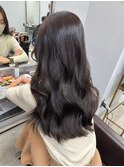 イメチェンハッシュカットフルバング似合わせレッドブラウン