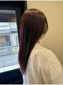 ピンクラベンダー/ロング/ストレートヘア