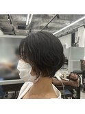 レディースショート×無造作パーマ風